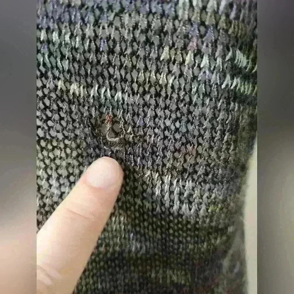 Pico Vela Bamboo Blend Knit Dress Multi-Woven Deep V-Neck Mini Dress - Picture 7 of 9